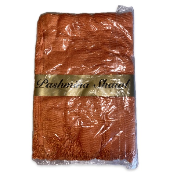 Orange Pashmina Scarf Shawl - Picture 1 of 2
